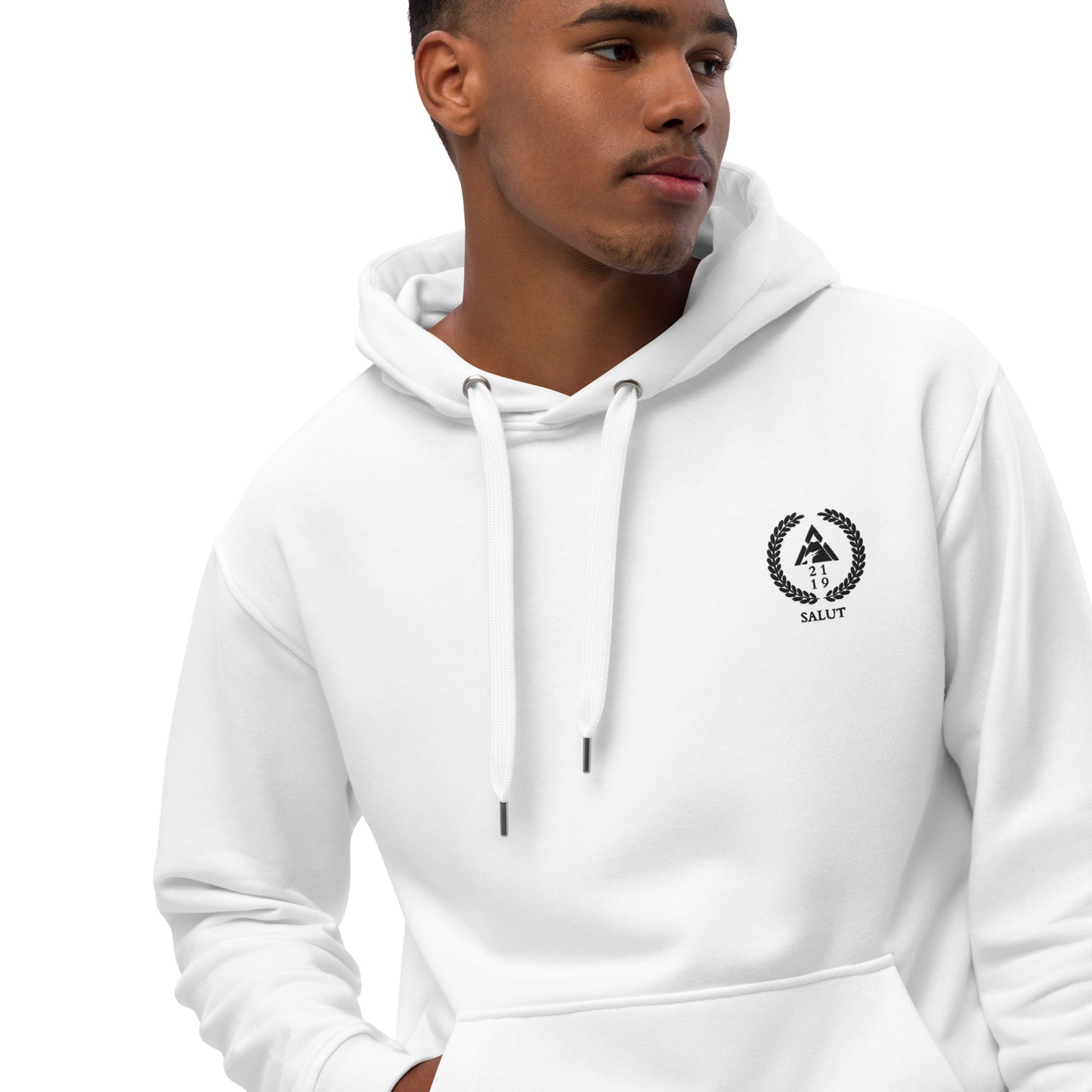 Premium white hoodie